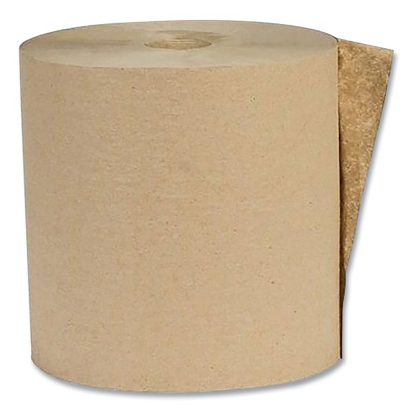 Eco Green Hardwound Paper Towels, 1 Ply, Continuous Roll Sheets, 800 ft, Kraft APVEK80166